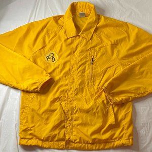 Nike Sportswear Men's Windbreaker Jacket Yellow Hooded Wind Jacket Medium